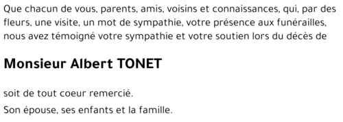 Albert TONET