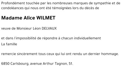 Alice WILMET