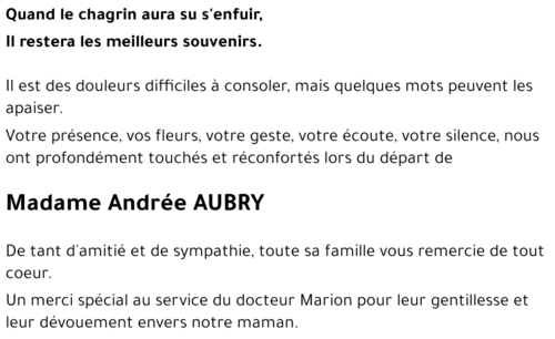 Andrée AUBRY