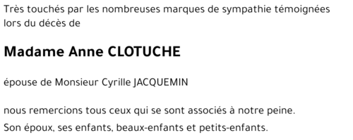 Anne CLOTUCHE