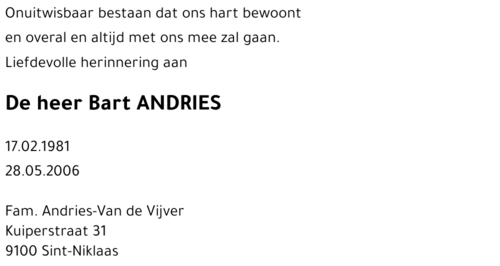 Bart ANDRIES