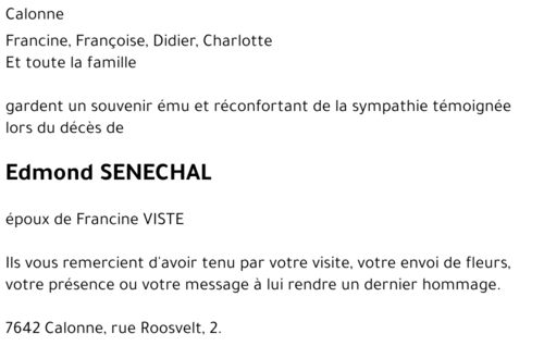 Edmond SENECHAL