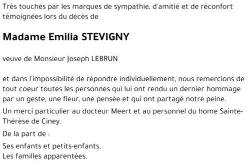 Emilia STEVIGNY
