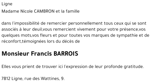 Francis Barrois