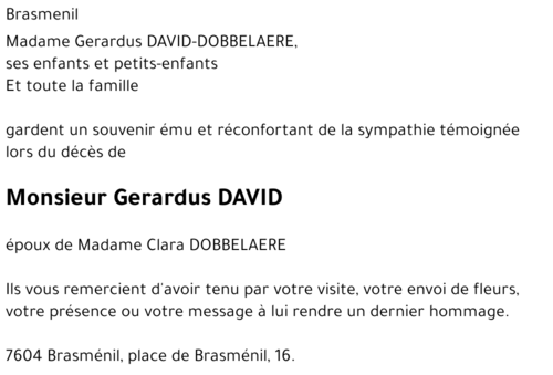 Gerardus DAVID