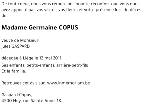 Germaine copus