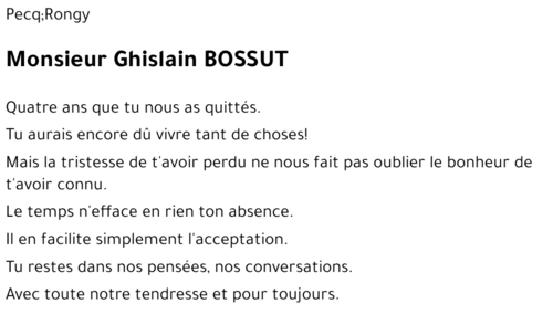 Ghislain BOSSUT