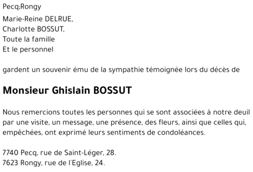 Ghislain BOSSUT