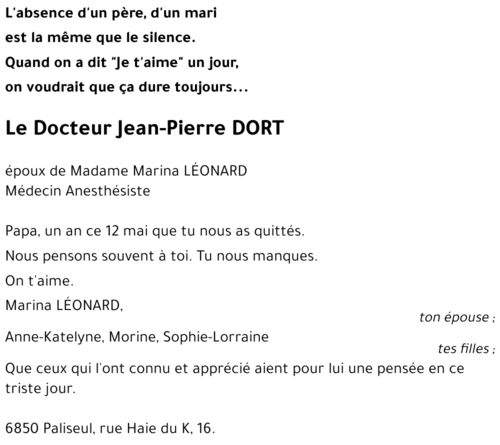 Jean-Pierre DORT