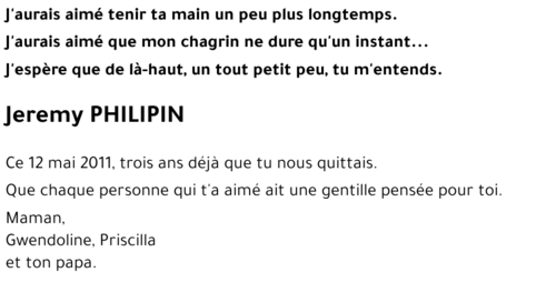 Jeremy PHILIPIN