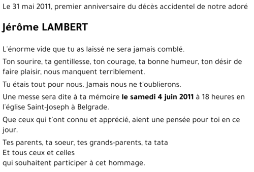 Jérôme LAMBERT