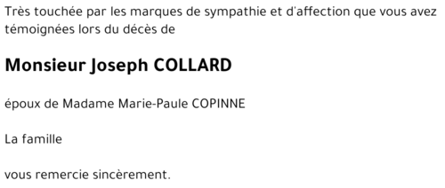 Joseph COLLARD