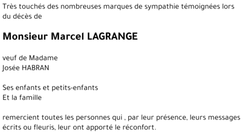 Marcel LAGRANGE