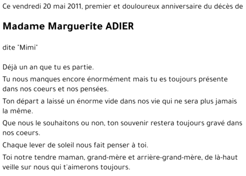 Marguerite ADIER