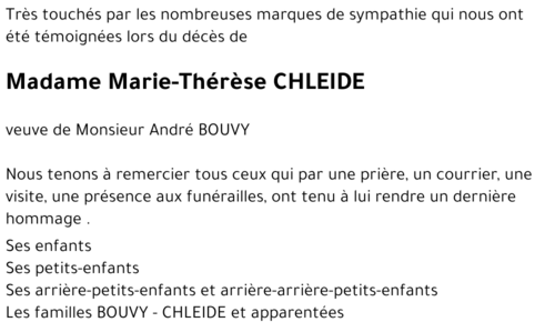 Marie-Thérèse CHLEIDE