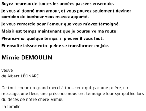 Mimie DEMOULIN