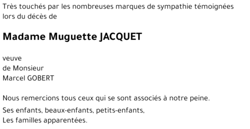 Muguette JACQUET