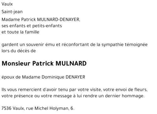 Patrick MULNARD