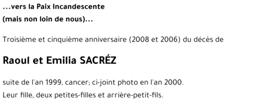 Raoul et Emilia SACRéZ