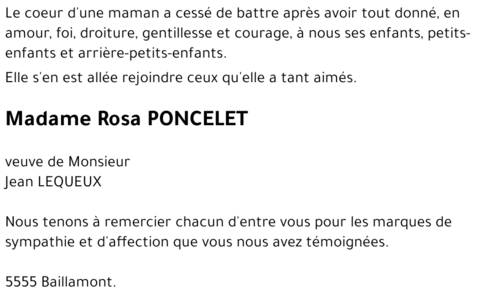 Rosa PONCELET