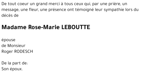 Rose-Marie LEBOUTTE