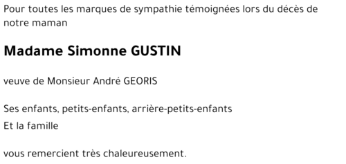 Simonne GUSTIN