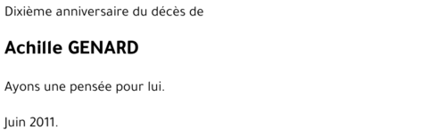 Achille GENARD