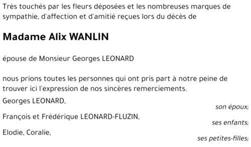 Alix WANLIN