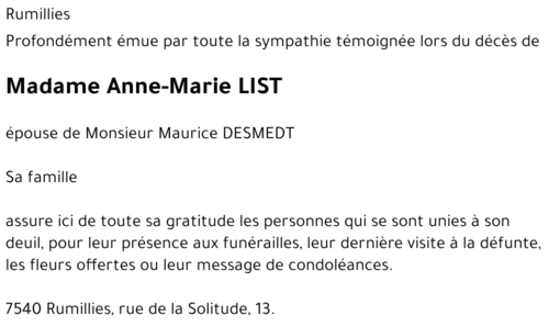 Anne-Marie LIST