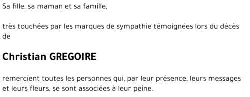 Christian GREGOIRE