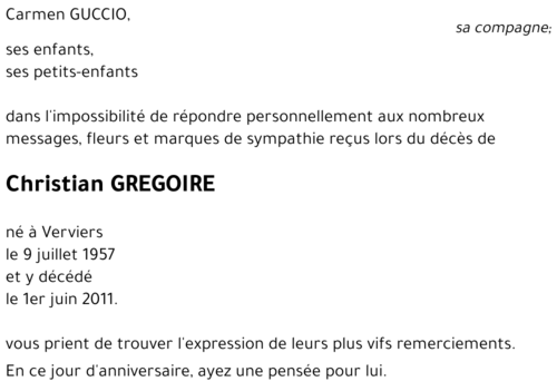 Christian GREGOIRE