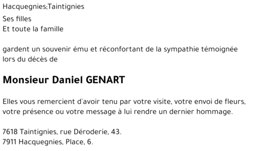 Daniel GENART