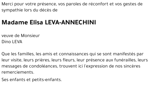 Elisa LEVA-ANNECHINI