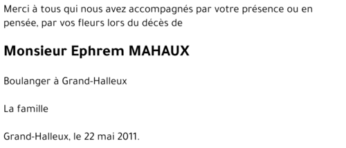 Ephrem MAHAUX
