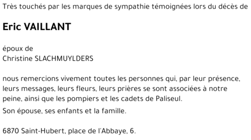 Eric VAILLANT