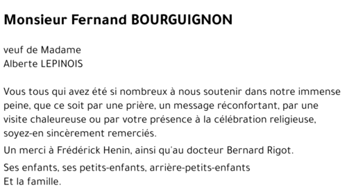 Fernand BOURGUIGNON