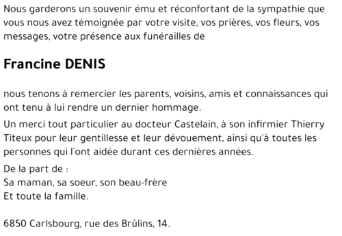 Francine DENIS