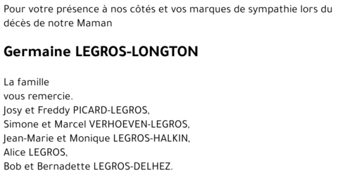 Germaine LEGROS