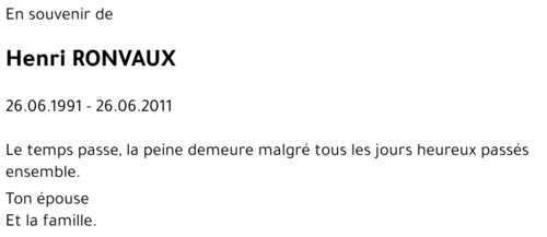 Henri RONVAUX