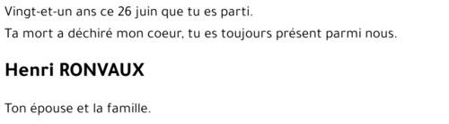 Henri RONVAUX