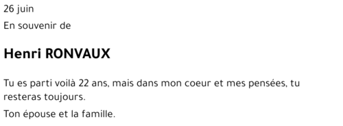 Henri RONVAUX