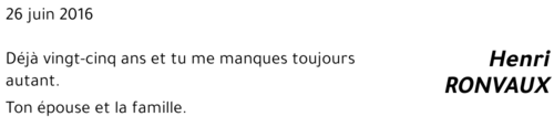 Henri RONVAUX