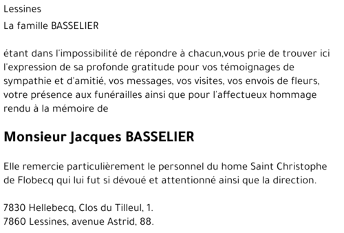 Jacques BASSELIER