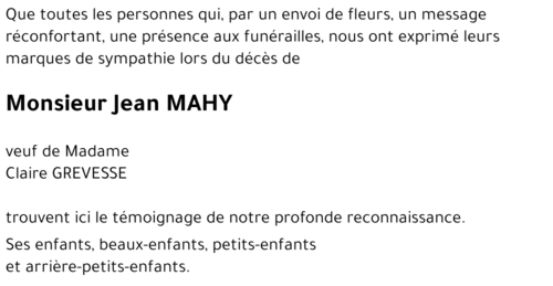 Jean MAHY