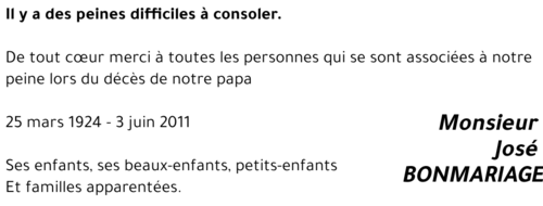 José BONMARIAGE