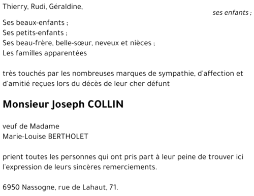 Joseph COLLIN