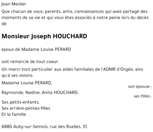 Joseph HOUCHARD