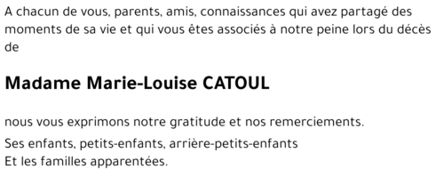 Marie-Louise CATOUL