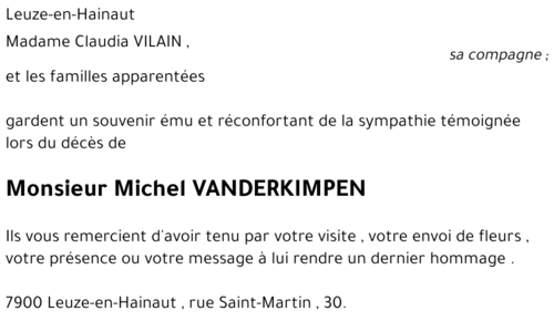 Michel VANDERKIMPEN