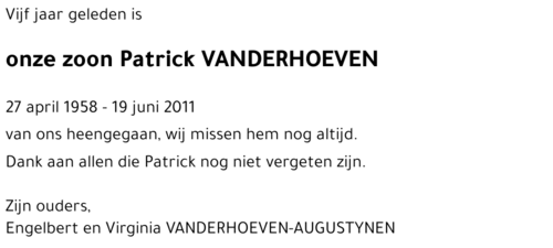 Patrick VANDERHOEVEN